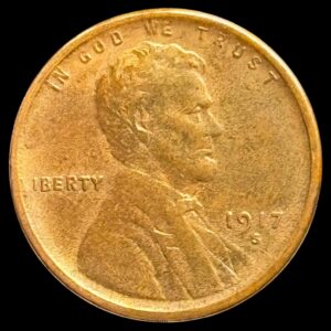 USA, Lincoln Cent 1917 S, KM 132, Kva. 1+