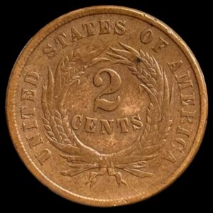 USA, 2 Cents 1865 "Union Shield", KM 94, Kva. 1+