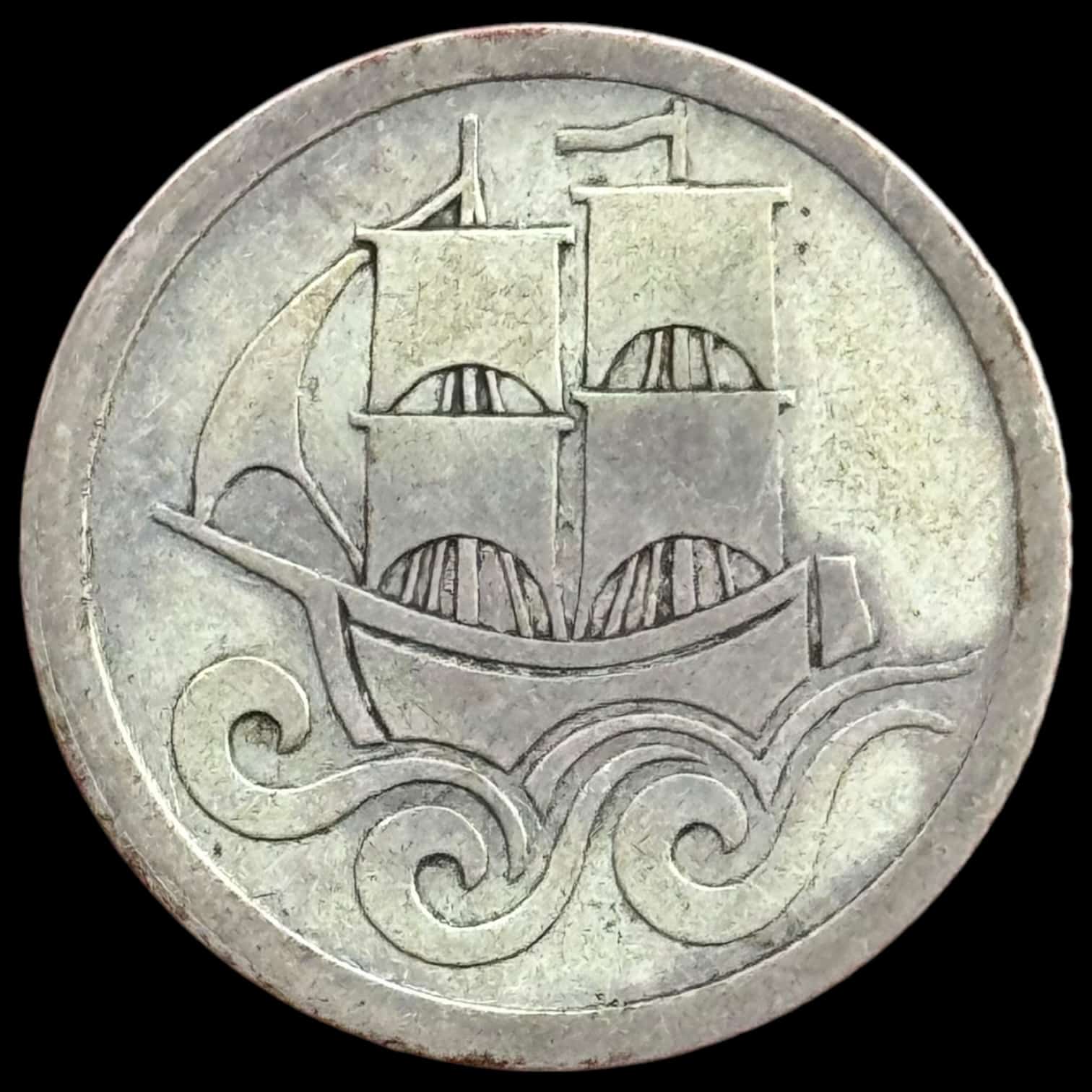 Polen, 1/2 Gulden 1923, City of Danzig, KM 144, Kva. 1+ - Image 2