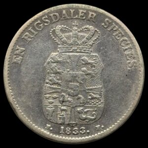 1833 FF, 1 speciedaler, Fre.VI, Sieg 30.4, Hede 26D, Kva. 1-1+