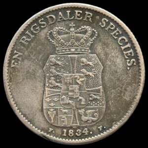 1834 FF, 1 speciedaler, Fre.VI, Sieg 30.4, Hede 26D, Kva. 1-1+