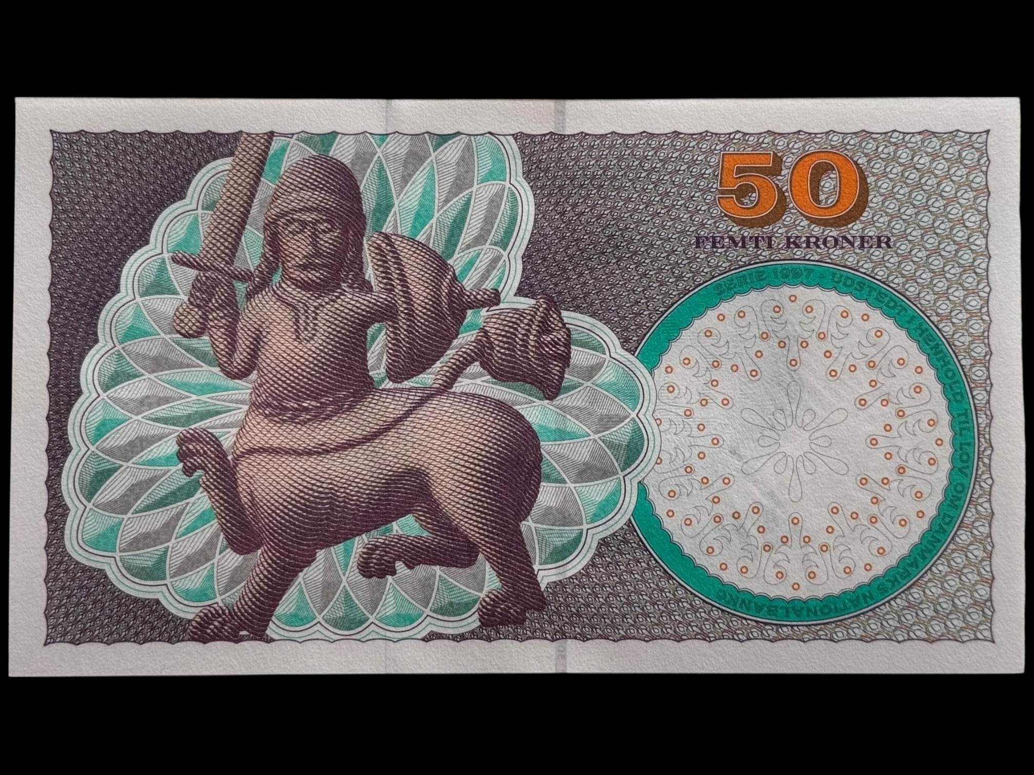 50 kroner 2006 B3, Torben Nielsen/Lars G. Sørensen, Nr. 627459H, Sieg 151, Pick 60, DOP 160, Kva. 0 - Image 2