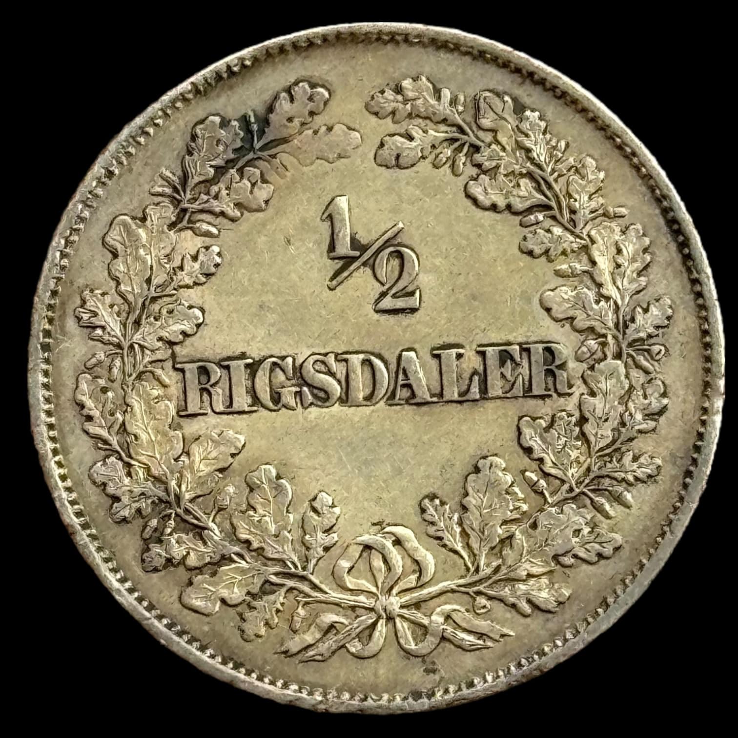 1855 VS, 1 rigsdaler, Fre.VII, Sieg 12, Hede 9, Kva. 1+-01 - Image 2