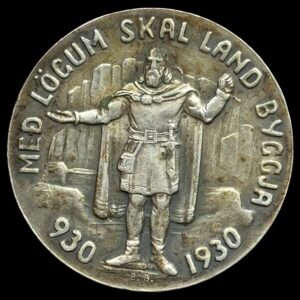 Island, 5 kronur 1930, Altinget 1000-års Jubilæum 930-1930, Sieg 101, KMX 2, Kva. 1+-01