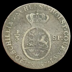 1797, 1/3 speciedaler, Slesvig-Holsten, Chr.VII, Sieg 43.1, Hede 41A, Kva. 1