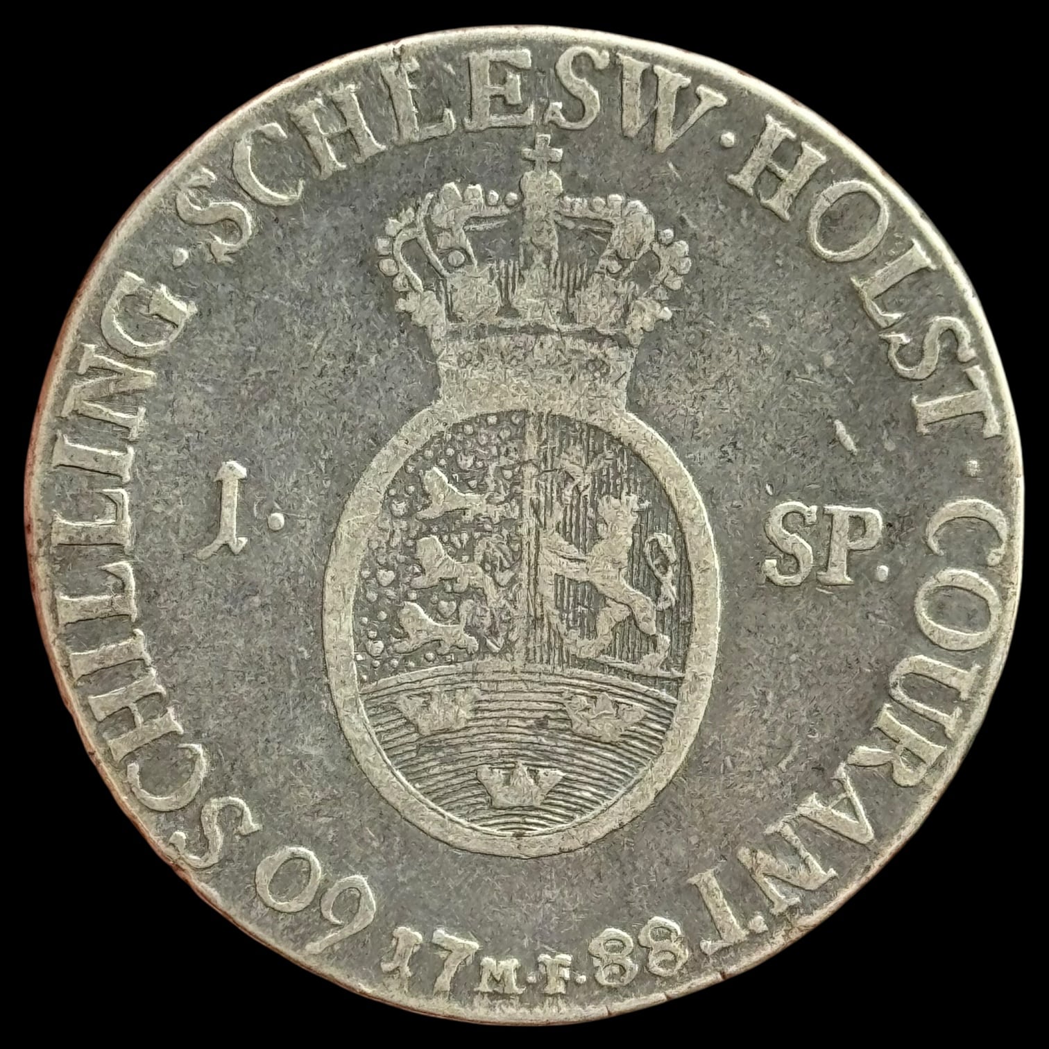 1788 DI/MF, 1 speciedaler, Slesvig-Holsten, Chr.VII, Sieg 45.2, Hede 39B, Kva. 1