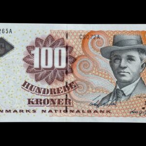 100 kroner 2007 C9, Lars G. Sørensen/Torben Nielsen, Nr. 992265A, Sieg 152, Pick 61, Kva. 0