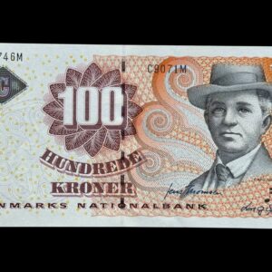 100 kroner 2007 C9, Lars G. Sørensen/Jens Thomsen, Nr. 017746M, Sieg 152, Pick 61, Kva. 0