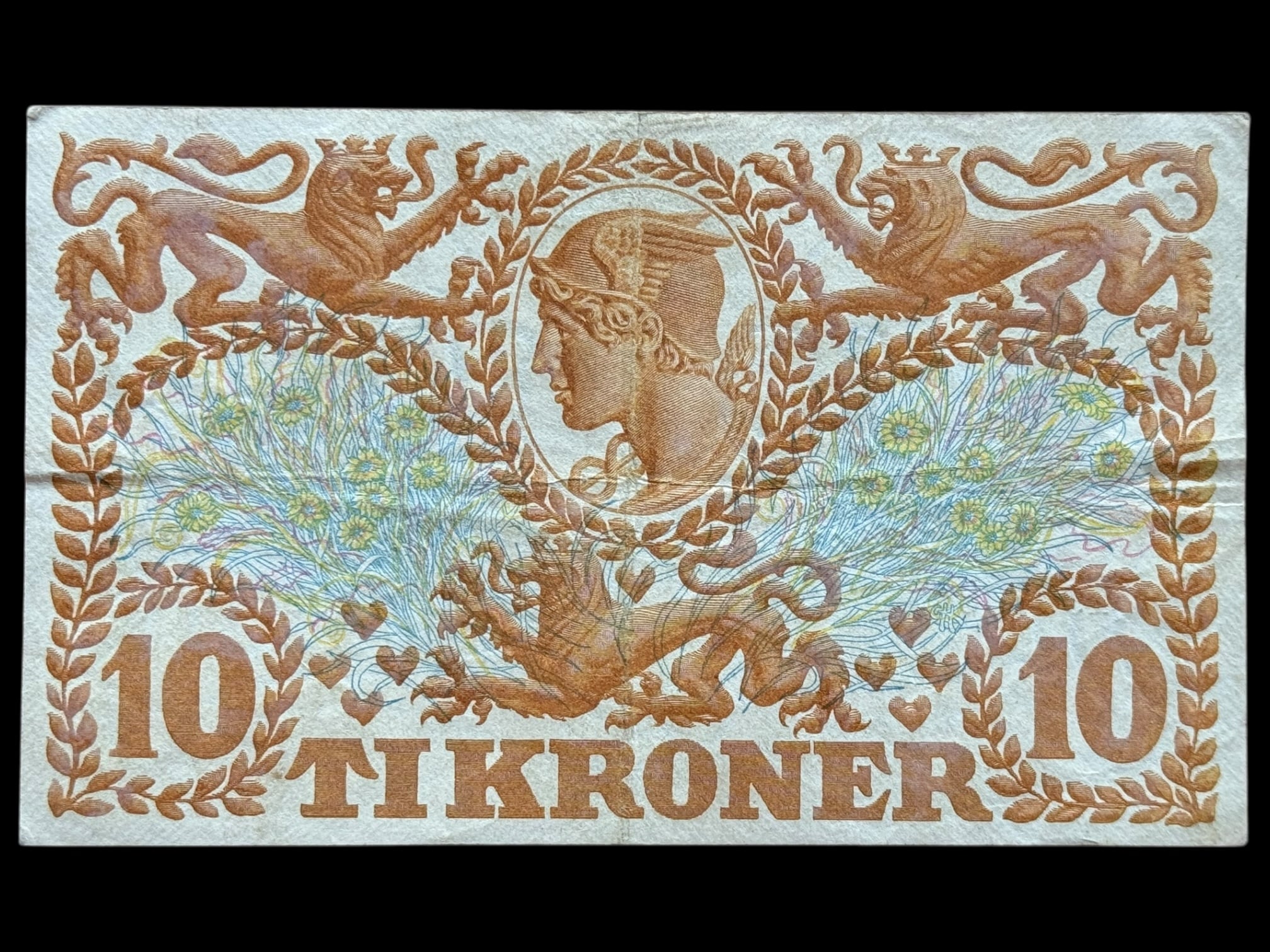 10 kroner 1930, V.Lange/Friis, Nr. 1937365, Sieg 104, Pick 26, DOP 119, Kva. 1+ - Image 2