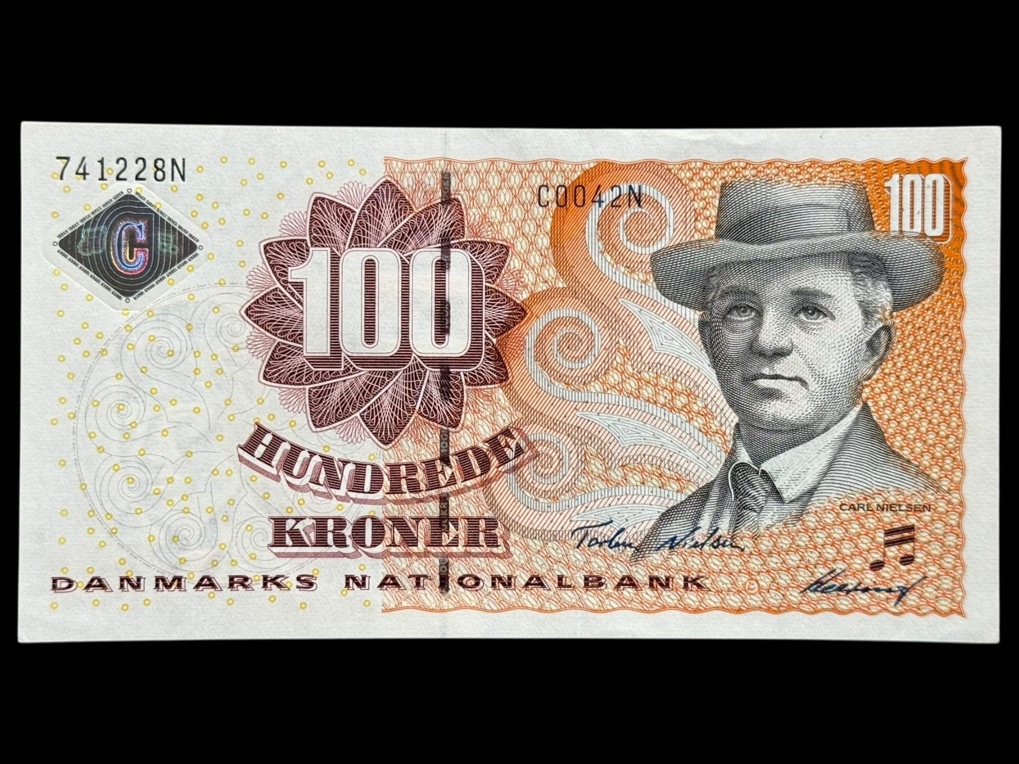 100 kroner 2004 C0, Heering/Torben Nielsen, Nr. 741228N, Sieg 152, Pick 61, Kva. 0