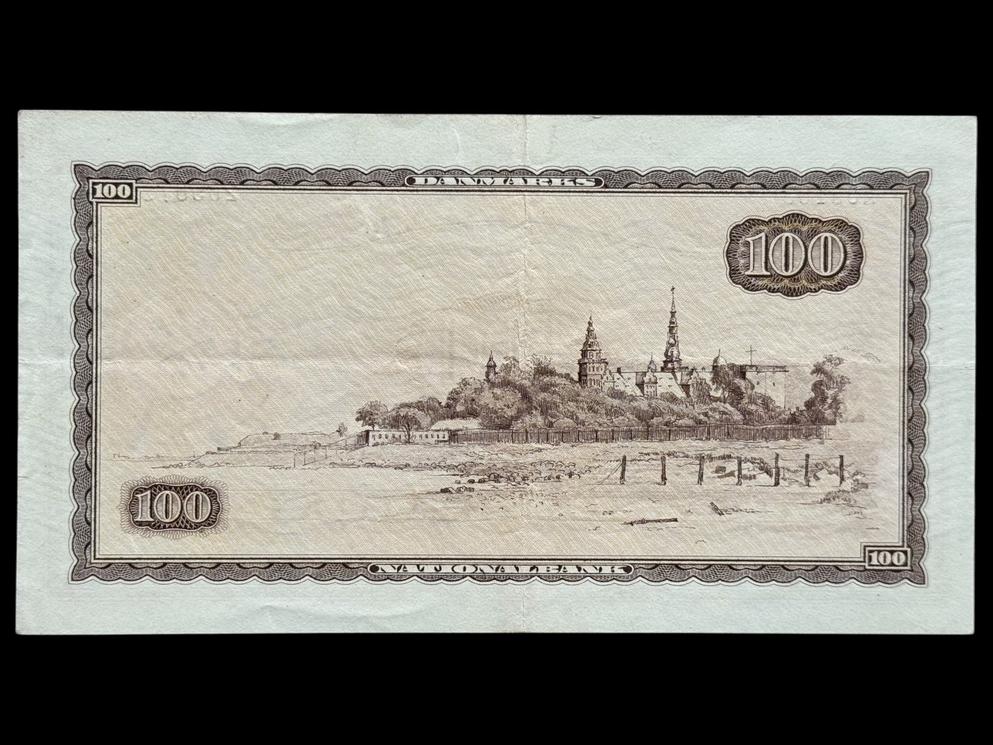 100 kroner 1961 A0 0J, Riim/Svend Nielsen, Nr. 2056711, Sieg 136, DOP 145, Pick 46r, Kva. 1+-01 - Image 2
