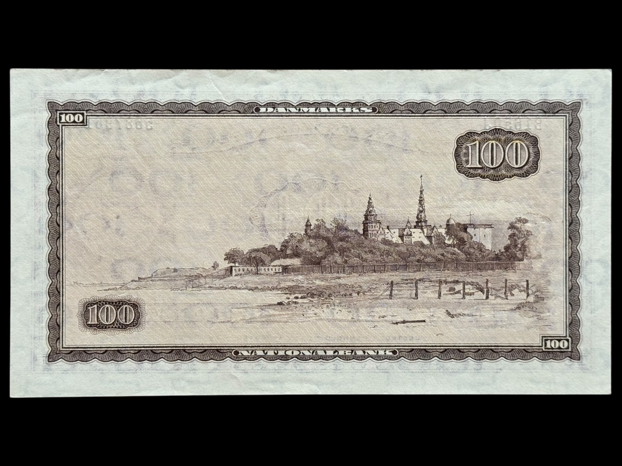 100 kroner 1965 B1 0J, Riim/Hoffmeyer, Nr. 5687961, Sieg 137, DOP 146, Pick 46r, Kva. 0 - Image 2