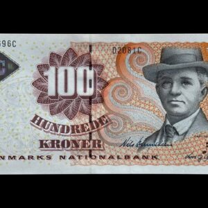 100 kroner 2008 D2, Lars G. Sørensen/Nils Bernstein, Nr. 095696C-183475D, Sieg 152, Pick 61, Kva. 0 "Modelfoto"