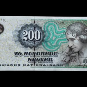 200 kroner 2008 C2, Lars G. Sørensen/Torben Nielsen, Nr. 532172E-723698D, Sieg 153, Pick 62, Kva. 0 "Modelfoto"