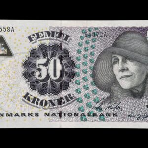 50 kroner 2007 B4, Lars G. Sørensen/Torben Nielsen, Nr. 920558A, Sieg 151, Pick 60, Kva. 0