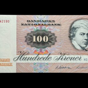 100 kroner 1985 H0, Billestrup/R. Mikkelsen, Nr. 3942190, Sieg 142, DOP 151, Pick 51, Kva. 0