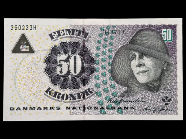 50 kroner 2007 B4, Lars G. Sørensen/Nils Bernstein, Nr. 360233H, Sieg 151, Pick 60, Kva. 0