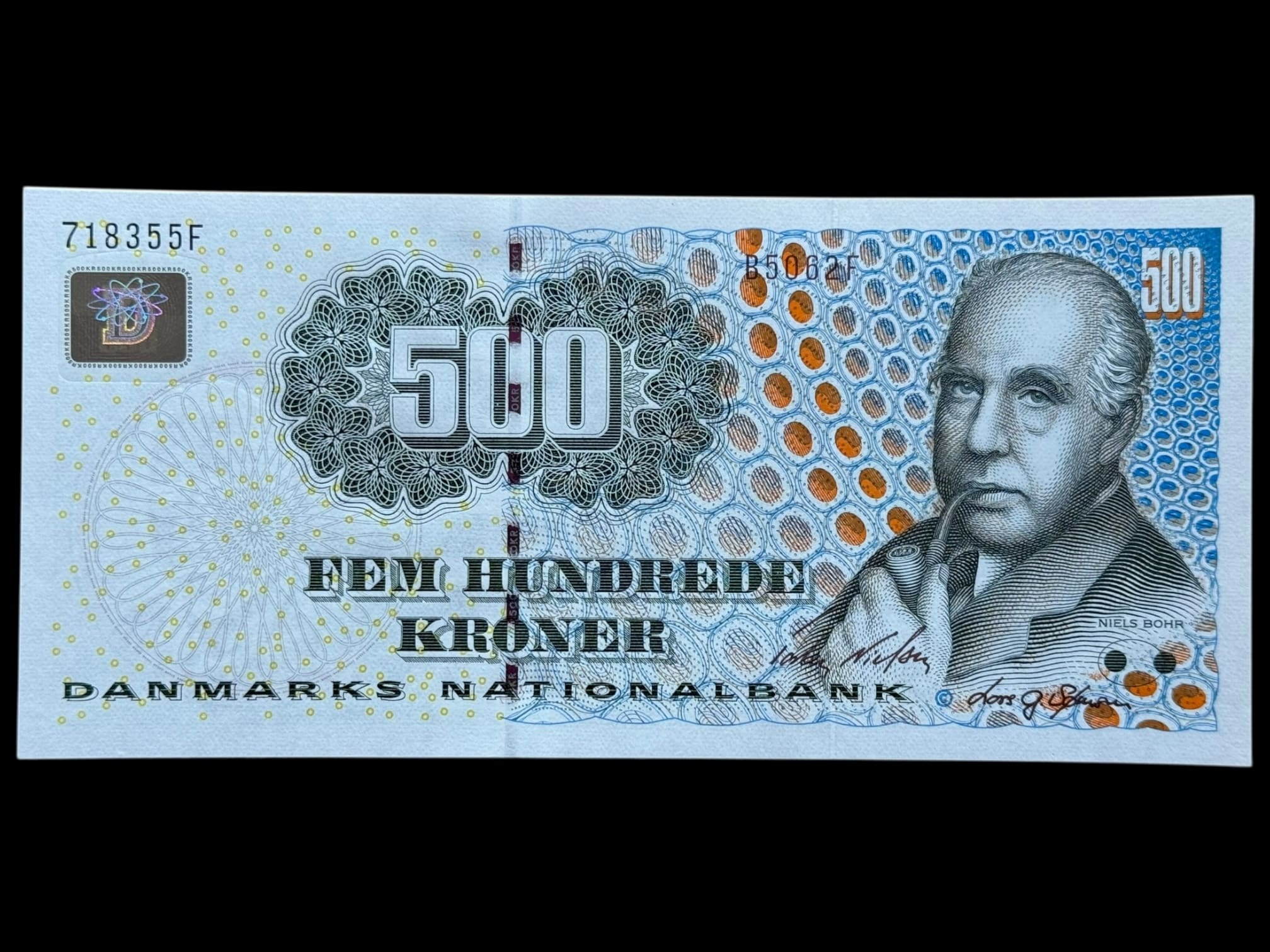 500 kroner 2006 B5, Lars G. Sørensen/Torben Nielsen, Nr. 718355F, Sieg 154, Pick 63, DOP 163, Kva. 0