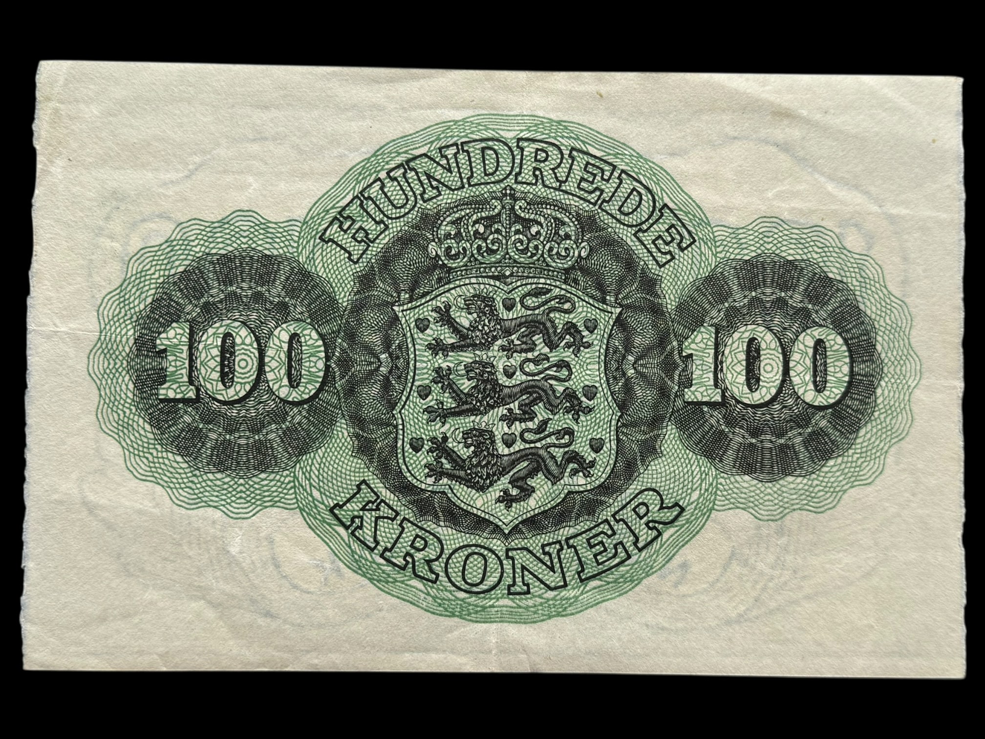 100 kroner 1953 m, Riim/Ingerslevgaard, Nr. 7949034, Sieg 126, DOP 135, Pick 39, Kva. 01 - Image 2