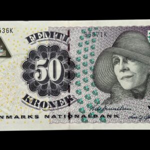 50 kroner 2007 B6, Lars G. Sørensen/Nils Bernstein, Nr. 014518C-36K, Sieg 151, Pick 60, Kva. 0 "Modelfoto"