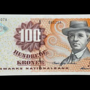 100 kroner 2002 B4, Heering/Bodil Nyboe Andersen, Nr. 166607A, Sieg 152, Pick 61, Kva. 0