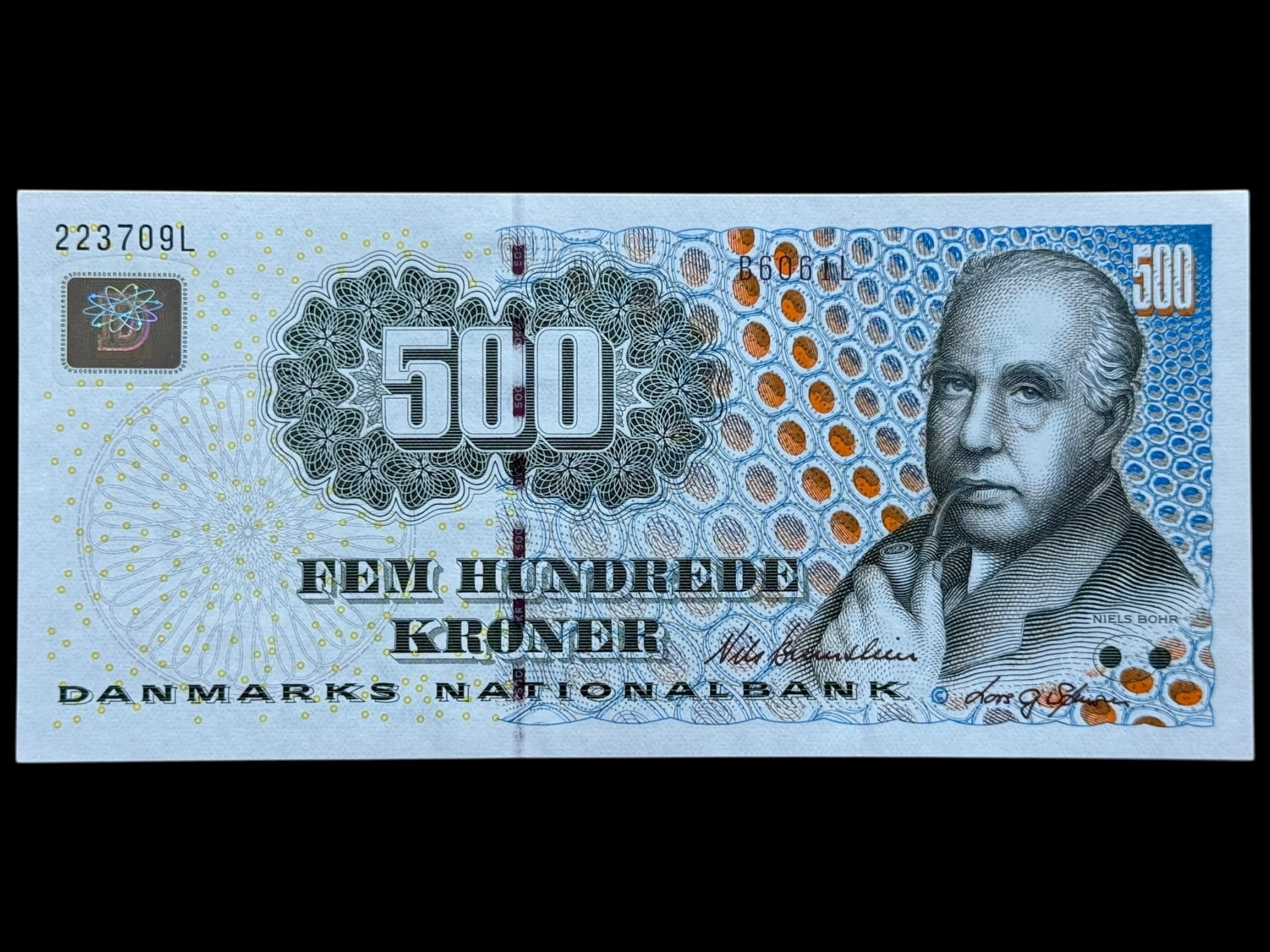 500 kroner 2006 B6, Lars G. Sørensen/Nils Bernstien, Nr. 23709L, Sieg 154, Pick 63, DOP 163, Kva. 0