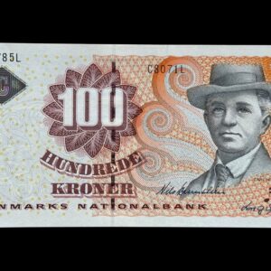 100 kroner 2007 C8, Lars G. Sørensen/Nils Bernstein, Nr. 016785L, Sieg 152, Pick 61, Kva. 0