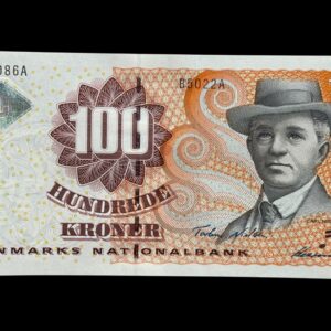 100 kroner 2002 B5, Heering/Torben Nielsen, Nr. 619086A, Sieg 152, Pick 61, Kva. 0