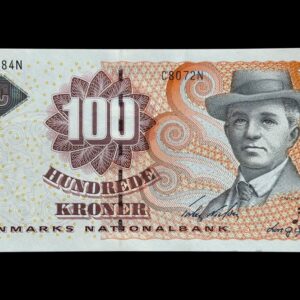 100 kroner 2007 C8, Lars G. Sørensen/Torben Nielsen, Nr. 951284N, Sieg 152, Pick 61, Kva. 0