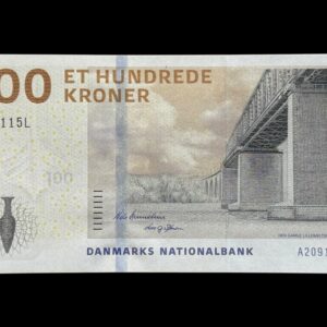 100 kroner 2009 A2, Lars G. Sørensen/Nils Bernstein, Nr. 082115L, Sieg 157, Pick 66, Kva. 0