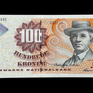 100 kroner 2002 B6, Heering/Bodil Nyboe Andersen, Nr. 334069E, Sieg 152, Pick 61, Kva. 0