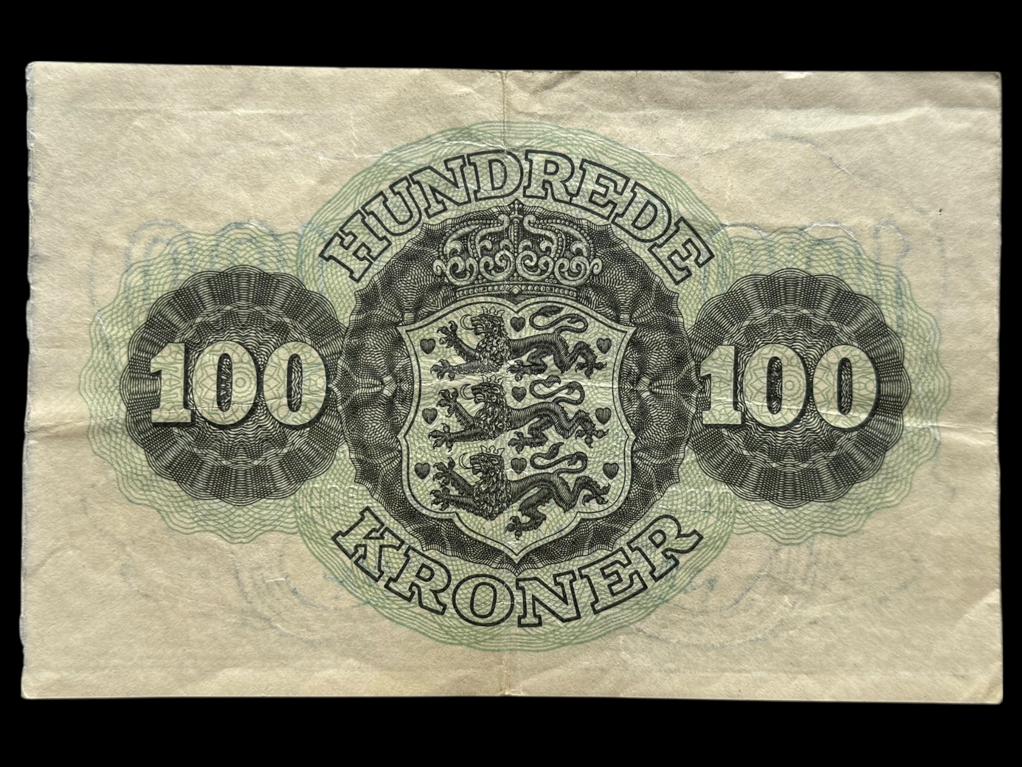 100 kroner 1955 n, Riim/Matthiesen, Nr. 2382492, Sieg 126, DOP 135, Pick 39, Kva. 1-1+ - Image 2