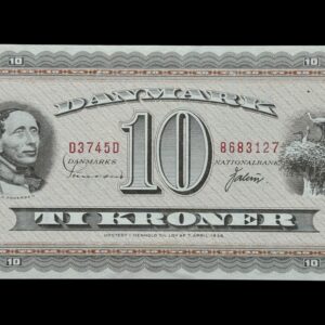 10 kroner 1974 D3, Valuer/Sunesen, Nr. 8683127, Sieg 133, DOP 142, Pick 44, Kva. 0 "tællefold"