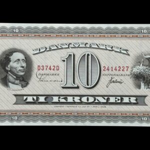 10 kroner 1974 D3, Valuer/Sunesen, Nr. 2414227, Sieg 133, DOP 142, Pick 44, Kva. 0