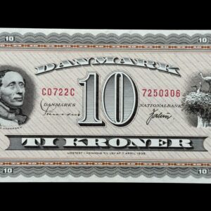 10 kroner 1972 C0, Valuer/Sunesen, Nr. 7250306-36, Sieg 133, DOP 142, Pick 44, Kva. 0 "Modelfoto"