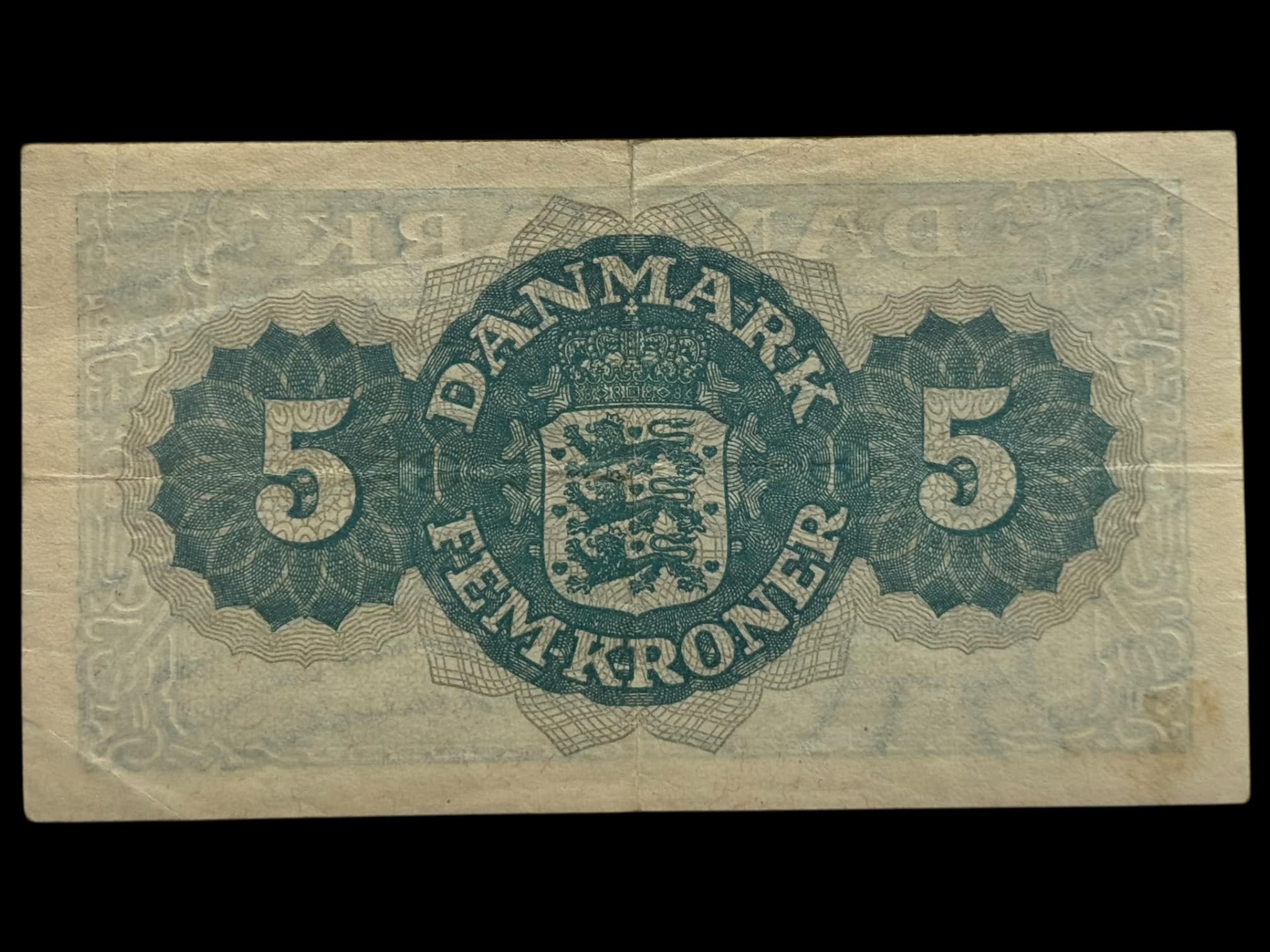 5 kroner 1944 AL, Svendsen/Hannibal, Nr. 753299, Sieg 118, DOP 128, Pick 35, Kva. 1 - Image 2