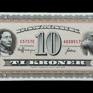 10 kroner 1973 C5, Valuer/Hoffmeyer, Nr. 4030916-18, Sieg 133, DOP 142, Pick 44, Kva. 0 "Modelfoto"