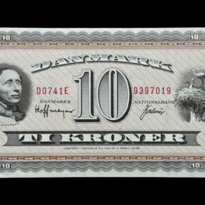 10 kroner 1974 D0, Valuer/Hoffmeyer, Nr. 9397019, Sieg 133, DOP 142, Pick 44, Kva. 0-01