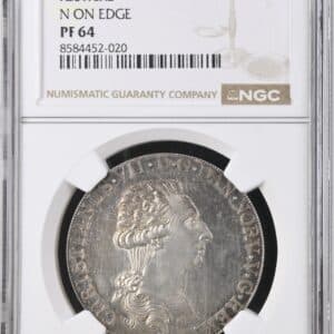 1799 B/MF, 2/3 speciedaler, Slesvig-Holsten, Chr.VII, Sieg 52, Hede 40B, Nypræg, Kva. M, Graderet PF 64 af NGC "TOP POP"
