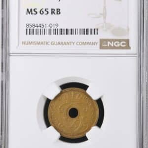 1939, 2 øre, Chr.X, Sieg 4.2, Hede 29B, Kva. M, Graderet MS 65 RB af NGC "TOP POP"