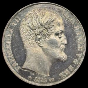 1854 VS, 2 rigsdaler, Fre.VII, Sieg 14.1, Hede 6A, Kva. M / Proof, Ex. PHK, Pragteksemplar