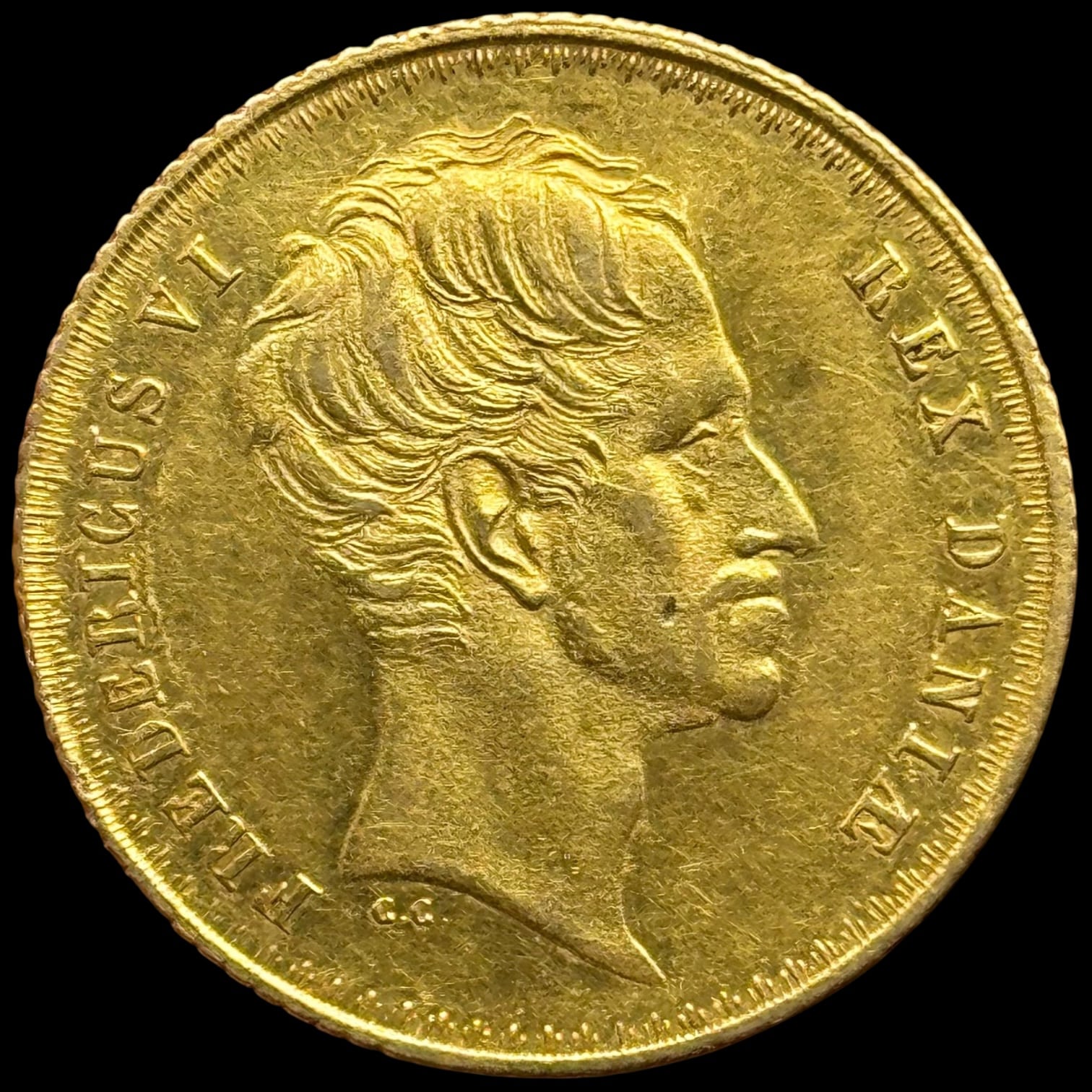 1838 FF, 2 D'or "Frederik d'or", Fre.VI, Sieg 36.1, Hede 5A, Kva. 01 "Smukt eksemplar" - Image 2