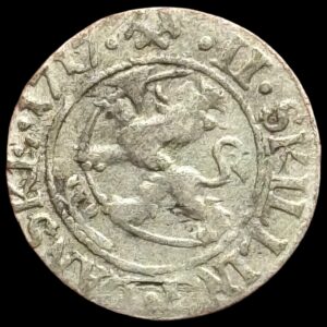 Norge, 2 skilling 1717, Fre.IV, Sieg 2.3, Hede 7B, NMD 62, Kva. 1