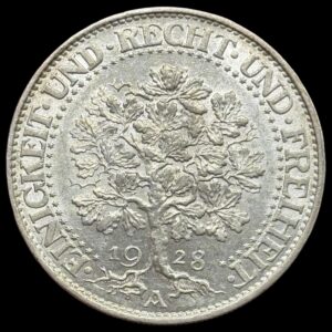 Tyskland, 5 Reichsmark 1928 A, Weimar, KM 56, Jaeger 331, AKS 25, Kva. 01