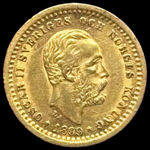 Sverge, 5 kronor 1899, Oscar II, KM 756, Fr. 95, SM 39, Kva. 01