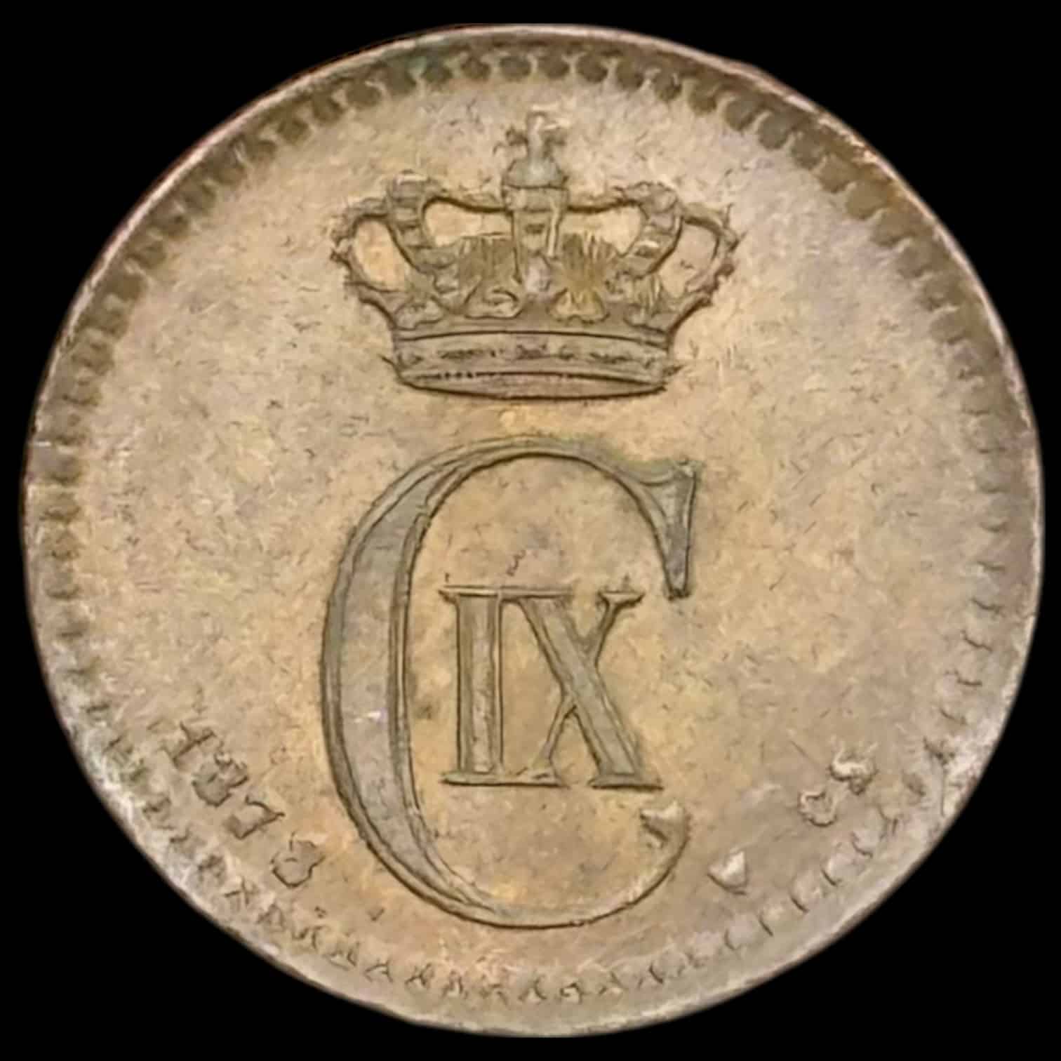 1878, 1 øre, Chr.IX, Sieg 1.1, Hede 19A, Kva. 0-01