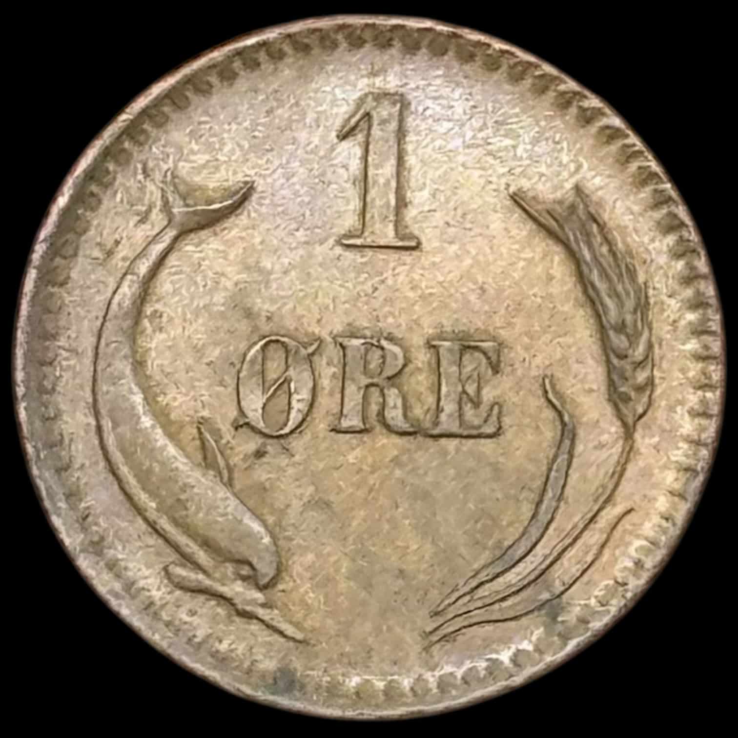 1878, 1 øre, Chr.IX, Sieg 1.1, Hede 19A, Kva. 0-01 - Image 2