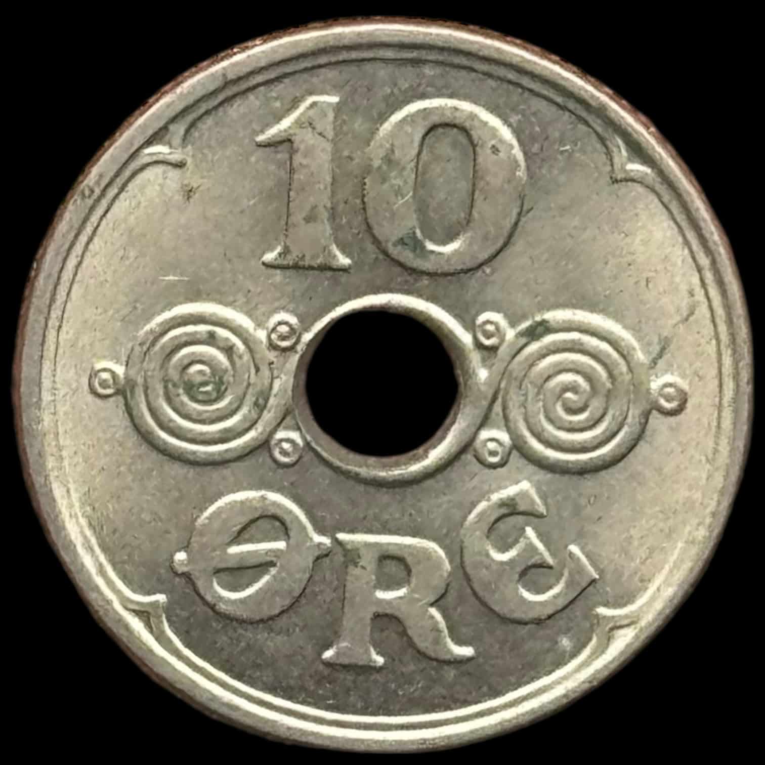 1937, 10 øre, Chr.X, Sieg 12.2, Hede 26B, Kva. 0 - Image 2