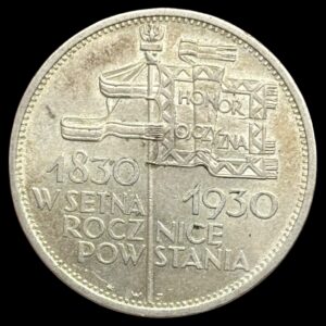 Polen, 5 Złotych 1930 "November Uprising", Y 19, Parchimowicz 115, Kva. 01