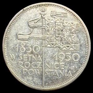 Polen, 5 Złotych 1930 "November Uprising", Y 19, Parchimowicz 115, Kva. 01